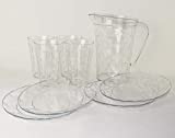 Tupperware - Jarra Diamond Stella 2L + 4 vasos de 475 ml + 4 platos + recipiente para snacks Dino
